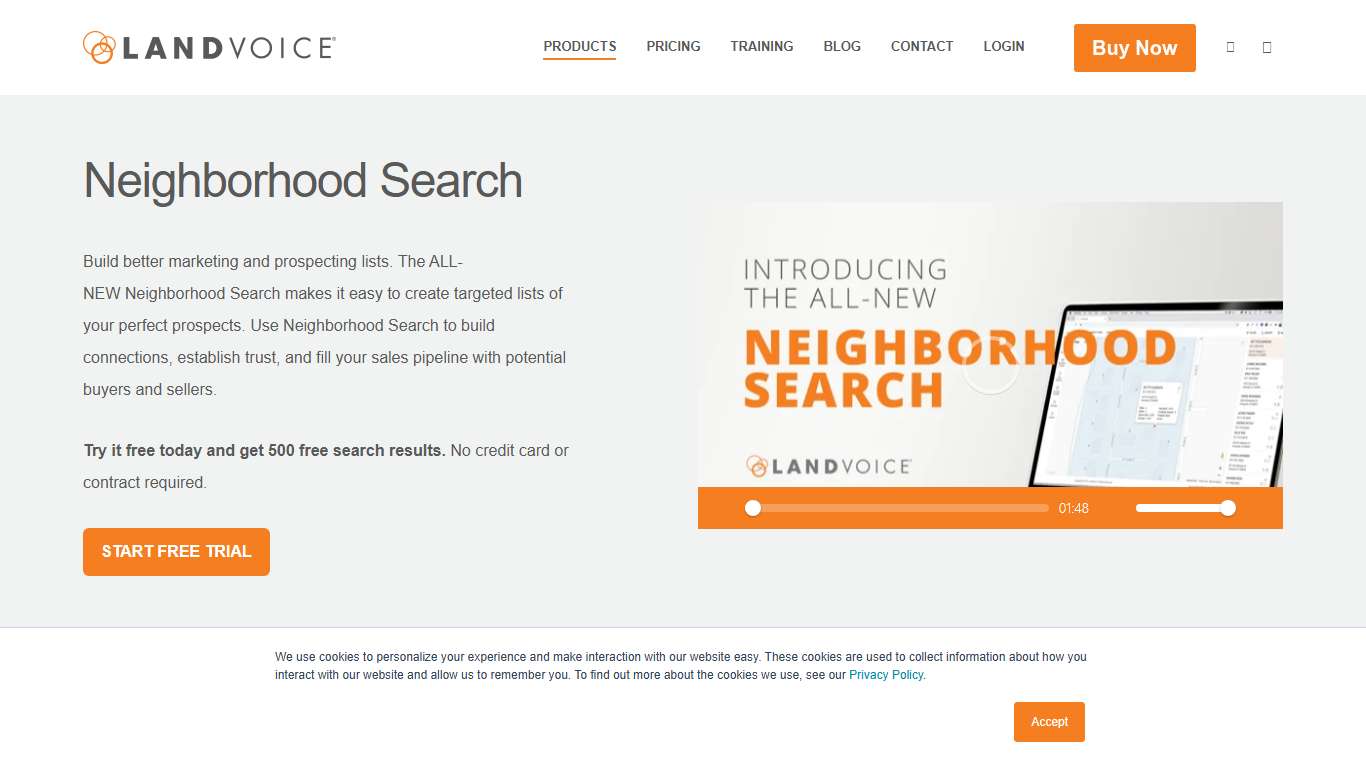 Neighborhood Search | Landvoice Real Estate Data